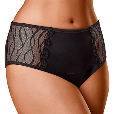 Image of TENA Silhouette Women&#039;s Washable Incontinence Pants Soft and Stretchy Black 3X Protection for Light Leaks, Dry Secure with Odour Control Pack of 1, Black, Size S