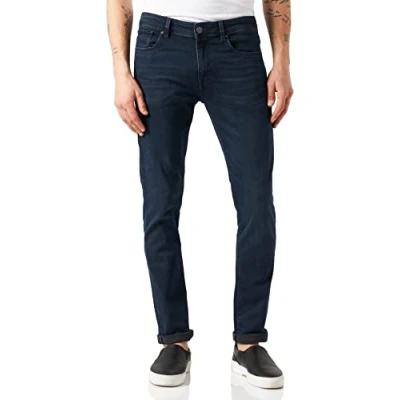 Image of Selected Homme Slim fit jeans, Men&#039;s, Size: 32x32, Blue black denim