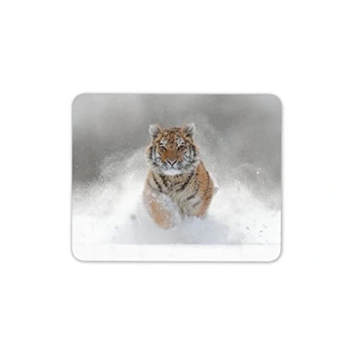 Image of Destination Vinyl Ltd Beautiful Tiger Mouse Mat Pad Big Cat Snow Mum Sister Gift PC Computer #8600