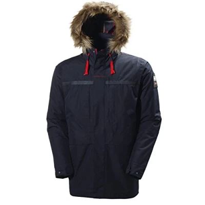 Image of Helly Hansen Men&#039;s Coastal 2 Parka Insulated Waterproof Jacket, Navy, Large (41 44 Inch)