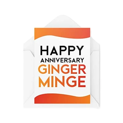 Image of Funny Cards Happy Anniversary Ginger Minge Best Friend Card Wedding Greeting Witty Humour Laughter Banter Joke Fun CBH66