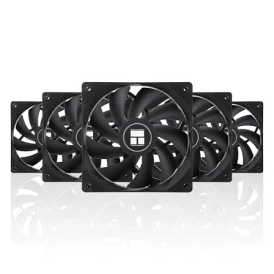 Image of Thermalright TL C12C X5 CPU Fan,Black Cooling Fan, PC Fan with 1550RPM Speed, 120mm Computer Case Cooler Fan,PWM Control for and Liquid &amp;