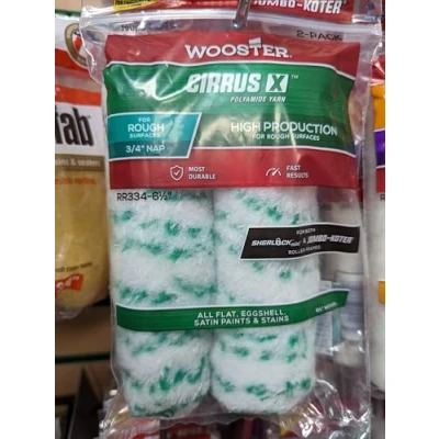 Image of Wooster Cirrus x 6.5&quot; Paint Roller Sleeve 2, Jumbo Koter 3/4&quot; Nap