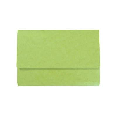 Image of Exacompta Iderama Document Wallets, 265gsm, Foolscap Lime Green, Pack of 10