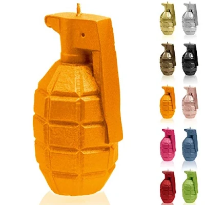 Image of Candellana Candle Grenade Low Poly, Height: 11.3 cm, Handmade in The EU