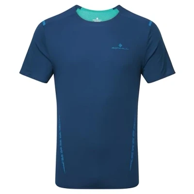Image of Ronhill Running, Men&#039;s Tech Race S/S Tee, Dark Navy/Deep Laguna, L