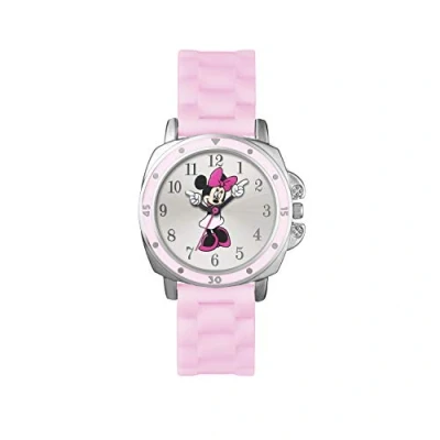 Image of Minnie Mouse Girls Analogue Classic Quartz Watch with Rubber Strap MN1063