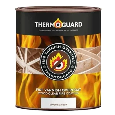 Image of Thermoguard Fire Retardant Varnish Overcoat for External Wood &amp; Timber (20m² Pack, Matt Clear)