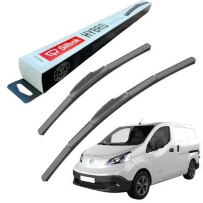 Image of Silbak Windscreen Wipers, fits for NISSAN NV200 (08/2009 ONWARDS) Wiper Blades, 550mm/400mm, Front Blades Set Accessories, Muson