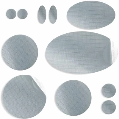Image of aZengear Repair Patches for Down Jackets, Puffer Coats, Waterproof, Self Adhesive, Pre Cut, Tear Cold Heat Resistant Nylon Polyester Fabric, Fix Air Mattress, Inflatables, Tents (11 Pcs, Silver)