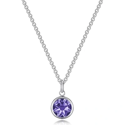 Image of Philip Jones Light Purple Crystal Necklace Created with Zircondia® Crystals