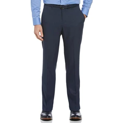 Image of Perry Ellis Men&#039;s Portfolio Performance, Modern Fit, Non Iron, Flat Front Stretch (Waist Size 30 42) Dress Pants, Mood Indigo, 36W x 32L