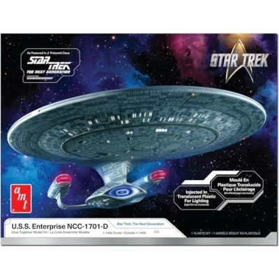Image of AMT Star Trek: The Next Generation U.S.S. Enterprise NCC 1701 D 1:1400 Scale Model Kit