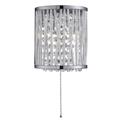 Image of Elise 2 Light Indoor Wall Chrome, Crystal, G9