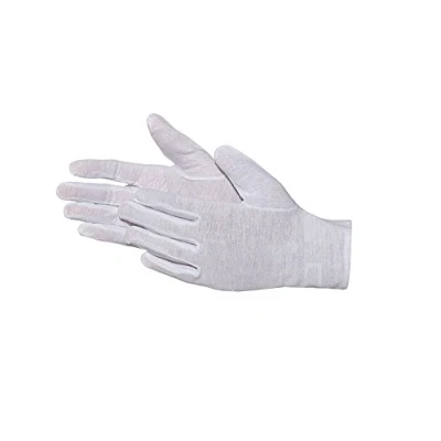 Image of Jah Oekotex 2099 Cotton Gloves 12 Pairs Extra Thin White Size 7