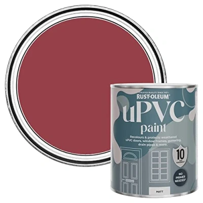 Image of Rust Oleum Red uPVC Door and Window Paint in Matt Finish Soho 750ml