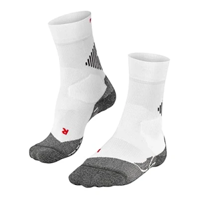 Image of FALKE Unisex 4 GRIP U SO Functional Yarn For Maximum Speed 1 Pair Socks, White (White Mix 2029), 8 9