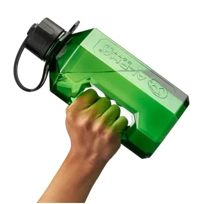 Image of Alpha Designs XL Gym Water Bottle 1.6 Litre / 1600ml Large Jug BPA Free &amp; Leakproof Keg Green