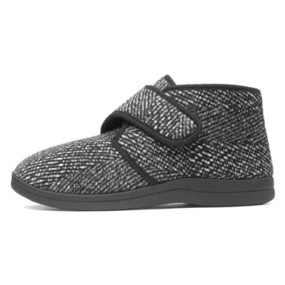 Image of Jo &amp; Joe Bob Mens Black Easy Fasten Bootie Slipper Size 8 UK