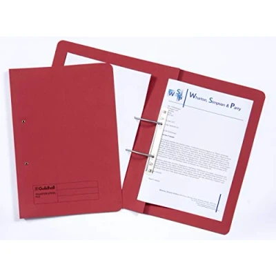 Image of Exaclair 211/7005Z Guildhall Transfer Spring File Foolscap 420gsm Red 211/7006Z (PK25)