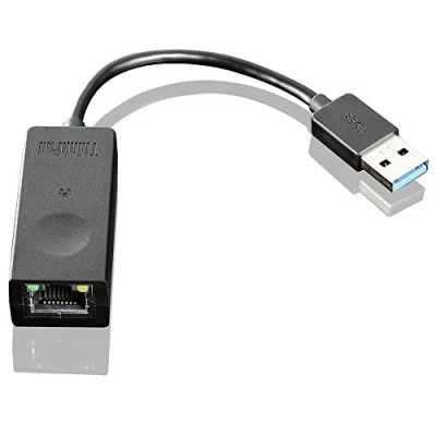 Image of Lenovo 4X90E51405 USB Ethernet Adapter Black