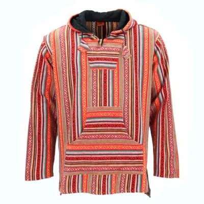 Image of LOUDelephant Brushed Gheri Cotton Baja Hoodie Blood Orange (Small)