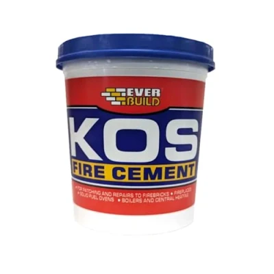 Image of Everbuild KOS Fire Cement Cartridge Ready To Use Resistant Temperatures Up 1250˚C Buff 2kg