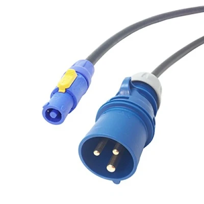 Image of 16amp Plug to Neutrik Powercon Cables. H07RN F TOUGH Mains Power Lead NAC3FCA (20m)