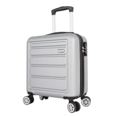 Image of ZAHRAB Cabin Suitcase, Easy Jet 45x36x20 Bag Lightweight, Telescopic Handle, Hard Shell Small Carry on Suitcase with Wheels Travel Luggage (Silver)