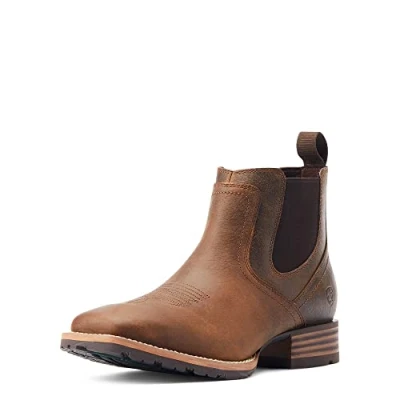 Image of ARIAT Hybrid Low Boy Men&#039;s Full Grain Leather Western Ankle Boot (Brown, UK 9.5)