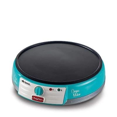 Image of Ariete 202 Party Time Electric Crepe Plate, Metal, lightblue