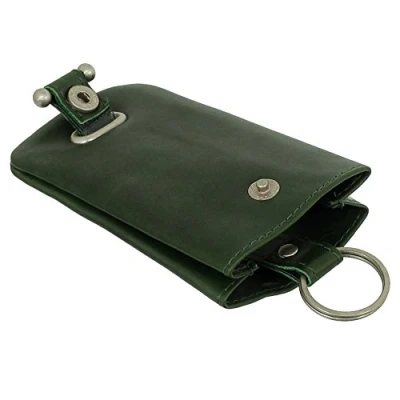 Image of Leather Key Case VariousColours Green