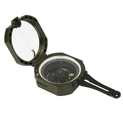 Image of SVBONY Camping Military Compass Pocket Transit Multifunction Lensatic Sighting Fluorescent Waterproof for Hunting Hiking with Carrying Case