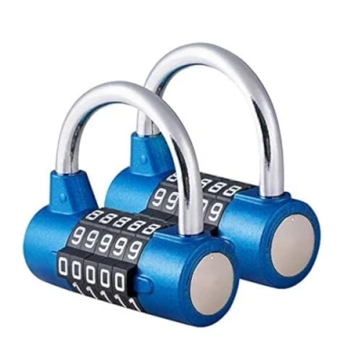 Image of Surplex 2 Pack 5 Digit Combination Padlock, Waterproof Antirust, Resettable Locks, Security Number Lock for Outdoor Gym Home School Office Bicycle Suitcase Luggage Backpack