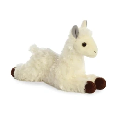 Image of Aurora, 31744, Mini Flopsies Llama, 8In Cuddly Llama Soft Toy, White