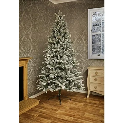 Image of 1.8m (6ft) Snow Flocked Lapland Spruce Christmas Tree