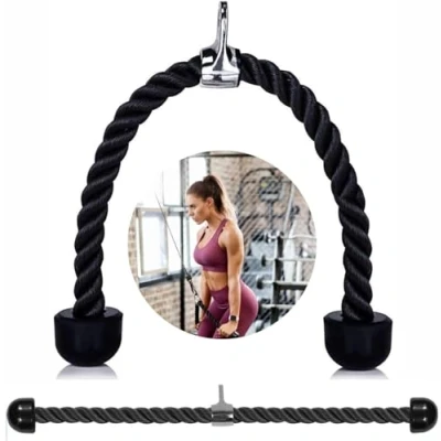 Image of 1x Tricep Rope Heavy Duty gym Pull Down rope, Fitness, Exercise, Body Equipment Extensions Bicep/Tricep Cable Attachment