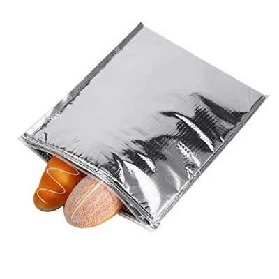Image of DEWIN 5 Pcs Insulated Food Bag, Aluminum Foil Thermal Cooler Storage Bags for Picnic Lunch Travel Camping Outdoor Home (25 * 30cm)