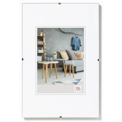 Image of walther Design Picture Frame Antireflective Glass 20 x 30 cm Frameless Holder RB030A