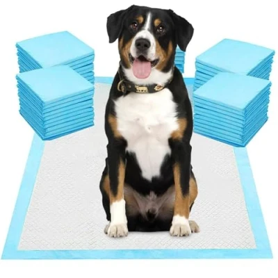 Image of GEEZY Large Puppy Training Pads 5 Layer Design with Quick Dry Surface, Leak Proof, Dog Essentials Disposable Pee Wee Toilet 60x60cm 144Pcs
