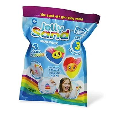 Image of Jelly Sand Mini Pack, YULU Toys, Create Adorable Characters with Sand, Colourful Arts and Crafts Activity for Kids, Craft Boys Girls 4+