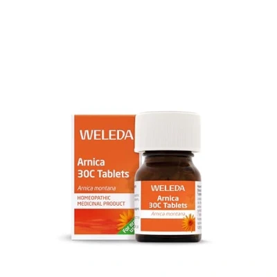 Image of Weleda Arnica 30C Tablets, Organic Montana, Licensed Homeopathic Medicinal Product, Remedy for Men &amp; Women, Grown Biodynamically, Vegetarian, 125 tabs
