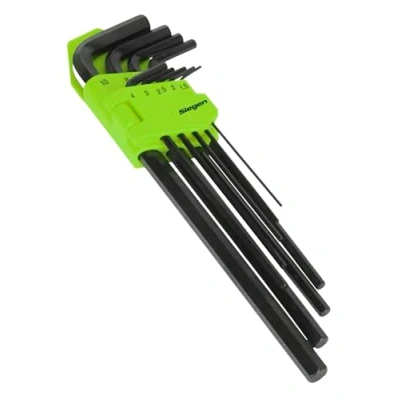 Image of Siegen Hex Key Set 9pc Extra Long Metric