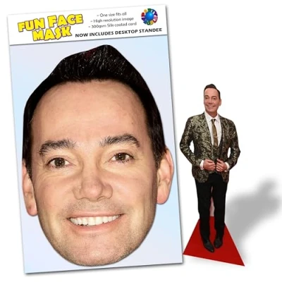 Image of Party People 1 x Craig Revel Horwood Ready To Wear Celebrity Face Mask Includes Freestanding 20cm Desktop Standee Card Cutout R