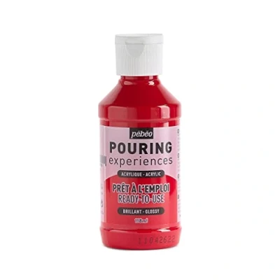 Image of Pebeo Pouring Experiences Ready to Use Premixed Acrylic Paint Ideal for Fluid Art, Magenta, 118 ml
