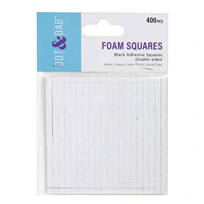 Image of Dot &amp; Dab Glues Adhesives Adhesive Foam Circles (1mm x 15mm), Black, One size