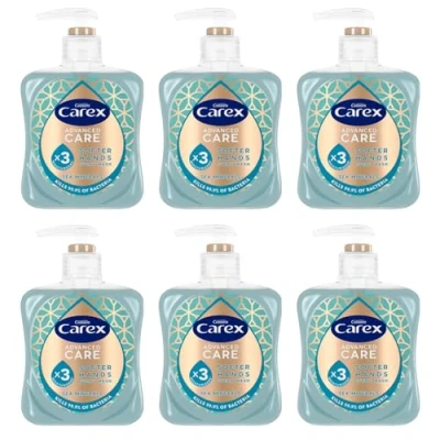 Image of Carex Advanced Care Sea Minerals Antibacterial Hand Wash, 3x More Moisturisers, Clean &amp; Protect Hands, Bulk Buy, Pack of 6 x 250ml