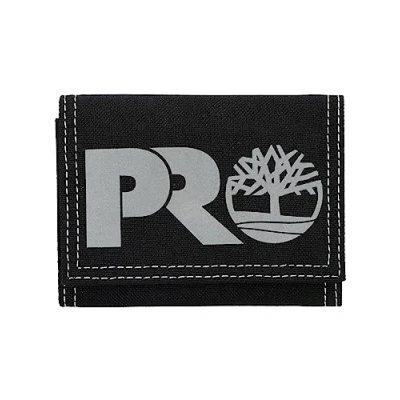 Image of Timberland PRO Men&#039;s Cordura Nylon RFID Trifold Wallet with Id Window, Black (Reflective), 4.5 x 1 3 in, Window