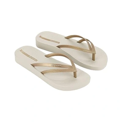 Image of Ipanema Women&#039;s Bossa Soft V Fem Flip Flop, Beige Gold, 4 UK