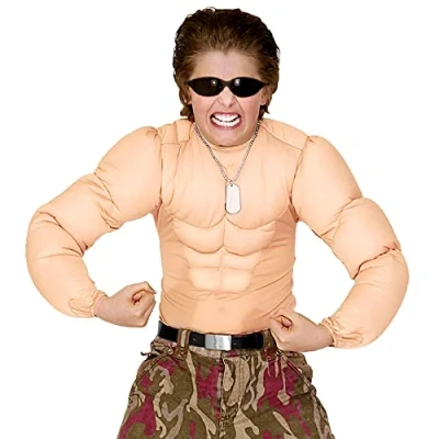 Image of Children&#039;s Super Muscle Shirt Child 128cm Costume Small 5 7 yrs (128cm) for Hero Fancy Dress